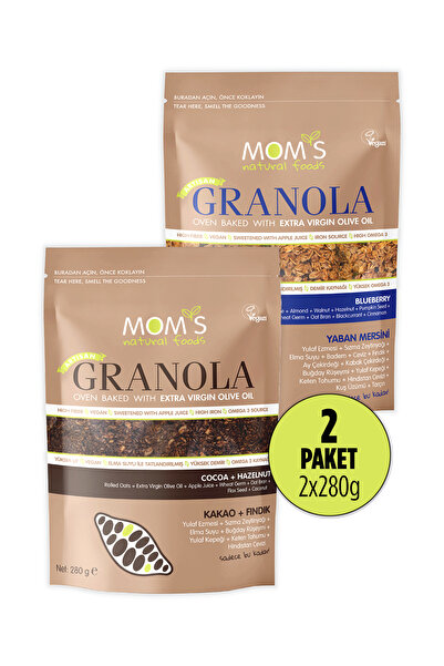 Mom's Natural Foods 2'Lİ GRANOLA - YABANMERSİN'İ 360 G - KAKAO FINDIK 360 G