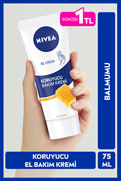NIVEA 75ml Beeswax Protective Hand Care Cream - Does Not Leave Oily Feel, Ros...