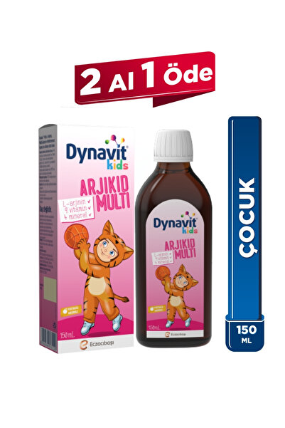 Dynavit Kids Arjikid Multi Şurup 150 mL - Çocuk için L-Arjinin, Vitamin & Min...