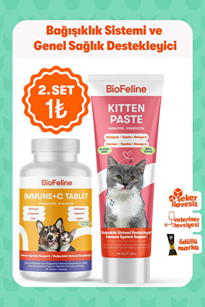 BioFeline Bağışıklık Zayıflığı ve Gelişim Desteği Sağlayıcı Yavru Kediler İçi...