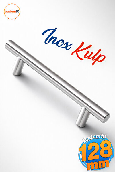 Badem10 Alteta 128 Mm - 12.8 Cm Inox Metal Mobilya Mutfak Çekmece Dolap Dolab...
