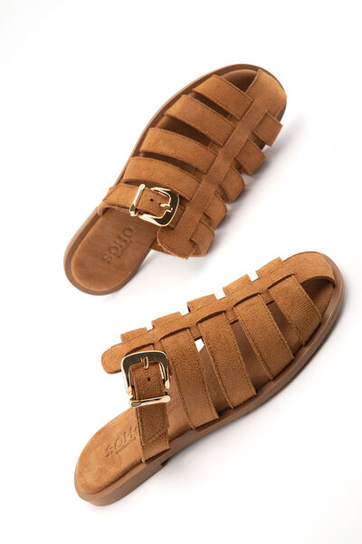 SOHO Tan Suede Women's Slippers 21381
