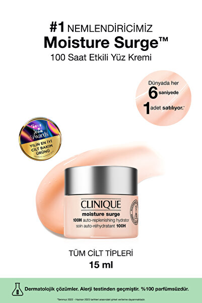 Clinique Moisture Surge™ 100 Saat Etkili Nemlendirici Yüz Kremi 15ml | Aloe V...