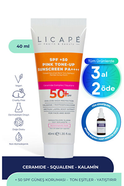 Licape Yüksek Korumalı Renk Tonu Eşitleyici Pembe - Pink Güneş Kremi 40 ml