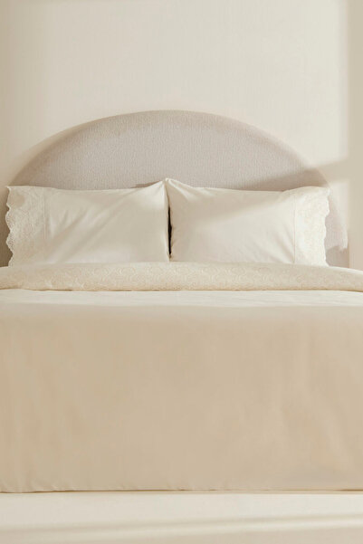 Karaca Home Avenza Brodeli Double Duvet Cover Set White