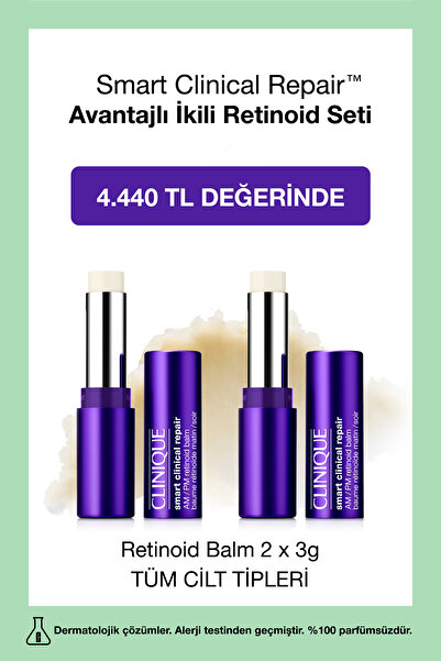Clinique Retinoid Balm İkilisi | Hyalüronik Asit, Çizgi ve Kırışıklık Karşıtı