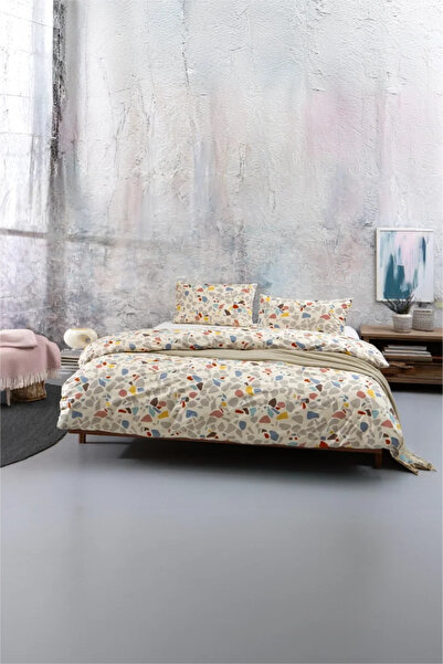 Hibboux Σετ Παπλωματοθήκης Μονό Κρεβάτι Terazzo 100 Cotton, με σχέδιο, μοντέρ...