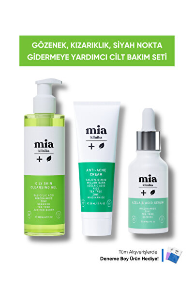 mia klinika Gözenek,Kızarıklık, Siyah Nokta, Akne Gidermeye Yardımcı Set
