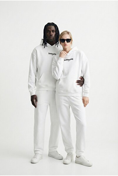 ablukaonline Hanorac unisex supradimensionat cu glugă, imprimat în relief, pr...