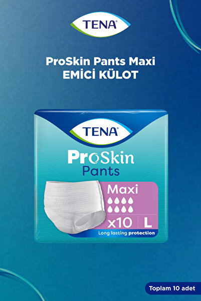 TENA Proskin Pants Maxi Emici Külot, Büyük Boy (l), 8 Damla, 10'lu 4 Paket 40...