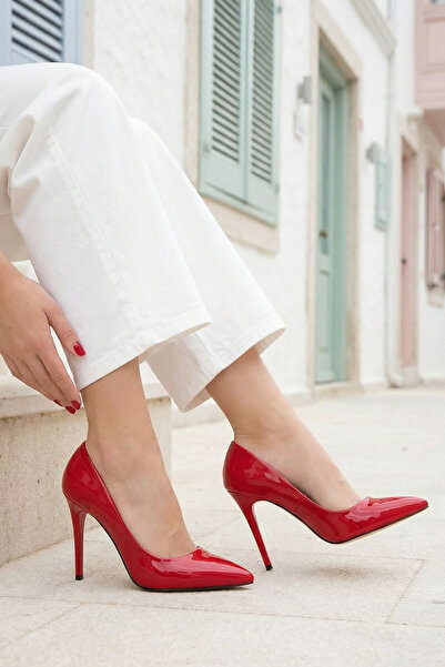 SOHO Klassische Damenschuhe mit Absatz aus Lackleder in Rot – 19720