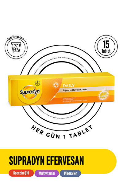 Supradyn 15 Efervesan Tablet | Koenzim Q10, Multivitamin Ve Mineral Içeren Ta...