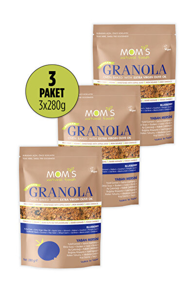 Mom's Natural Foods 3'LÜ YABAN MERSİNİ GRANOLA 3x280 G