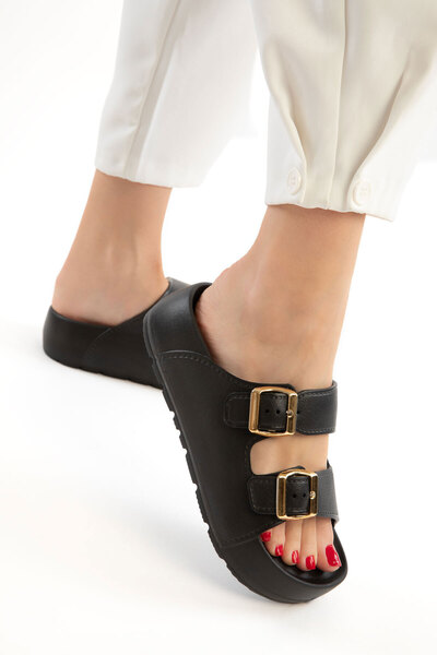 SOHO Μαύρες γυναικείες παντόφλες 21358