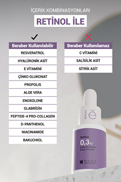 Etat Pur Pure Active Retinol %0,3 Derin Kırışıklık, Sarkma ve Yaşlanma Karşıtı Konsantre Bakım Serumu 15 ML