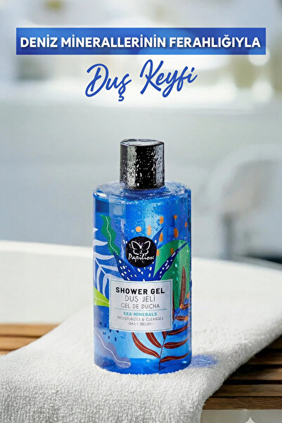 Papilion Okyanus Mineralli Duş Jeli 400 ml Yoğun Köpük Nemlendirici pH Dengeli