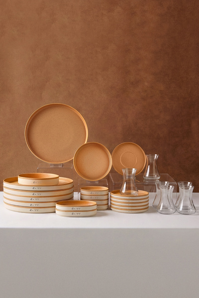 Karaca x Fatih Tutak Earth Collection 26 Parça 6 Kişilik Kahvaltı Seti
