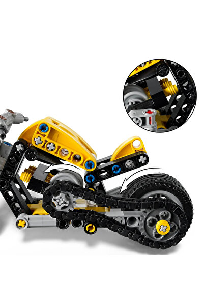 LEGO ® Technic Sarı Motosiklet 42225 - 7 Yaş ve Üzeri Çocuklar için Oyuncak Yapım Seti (151 Parça)