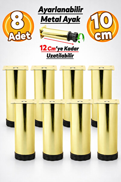 Badem10 Ayarlanabilir Dolap Mobilya Kanepe Baza Metal Destek Yükseltici Ayağı...