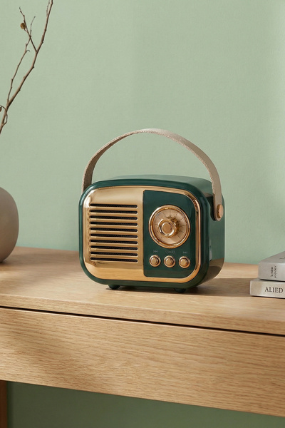 Mikado Echoes Yeşil Usb+TF Kart+Bluetooth Destekli Klasik Retro Müzik Kutusu