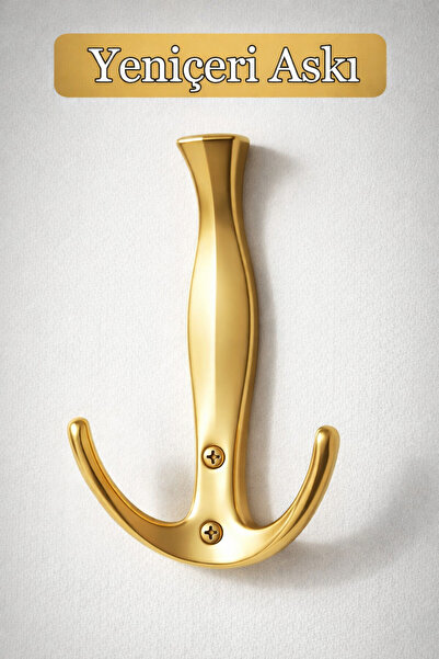 Badem10 YENİÇERİ Altın Portmanto Askılık Vestiyer Metal Gövde Dayanıklı Çok A...