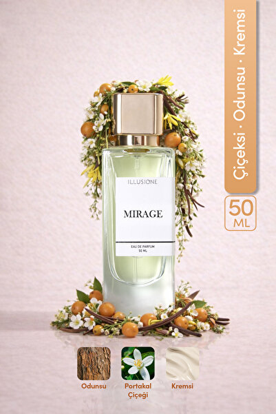 ILLUSIONE FRAGRANCE Mirage Edp Kadın Parfüm 50ml | Çiçeksi-odunsu-kremsi | Po...