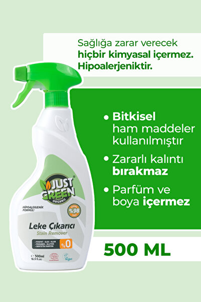 Just Green Organic Bitkisel Leke Çıkarıcı - %100 Doğal Ve Güvenli Temizlik - ...