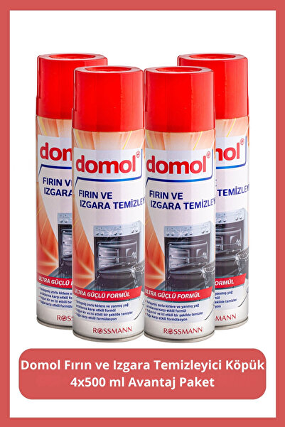 DOMOL Fırın Ve Izgara Temizleyici Köpük 4x500 ml Avantaj Paket