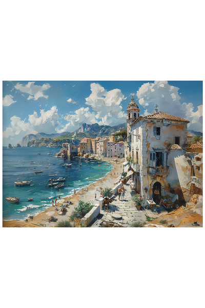 Anatolian Puzzle 1000 Piece Jigsaw Puzzle - Seaside Town 1181