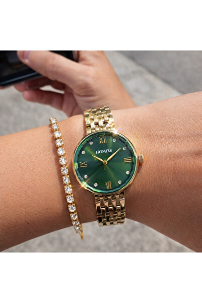 Homies KADIN KOL SAATİ ORJİNAL HEDİYELİK KUTUSU VE BİLEKLİK HEDİYELİ.HM087709