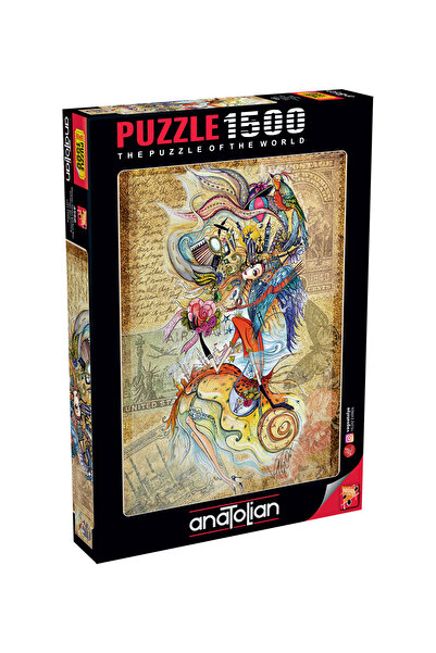 Anatolian Puzzle 1500 Parça Yapboz Puzzle - Dünyayı Gezen Çerkes Kızı 4560