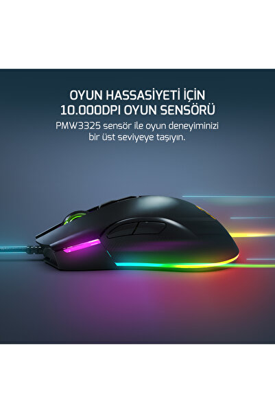 GamePower Ursa 10.000DPI 7 Tuş RGB Optik Gaming Mouse