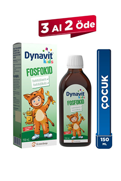 Dynavit Kids Fosfokid Şurup 150 mL – Çocuk için Fosfotidilserin, Fosfotidilko...