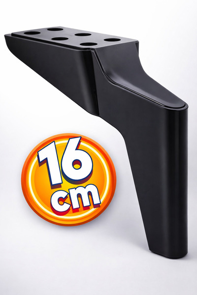 Badem10 Logan Lüks Mobilya Kanepe Sehpa Tv Ünitesi Koltuk Ayağı 16 Cm Siyah B...