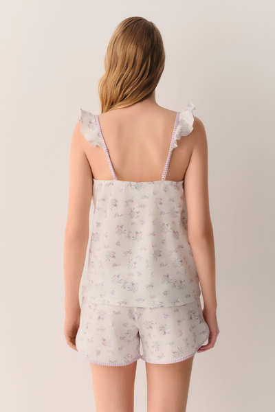 SUWEN Butterfly Pamuklu Atlet Şort Pijama Takımı