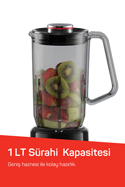 Arzum Shake'N Take Neo Maxi Sürahi Blender 1L Sürahi ve 570ml Şişe 500W Kırmızı - AR1174-K