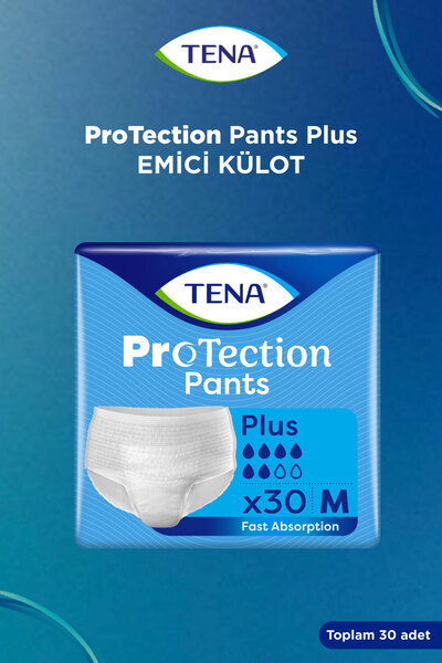 TENA Protection Pants Plus Emici Külot, Orta Boy (m), 6 Damla, 30'lu732254106...
