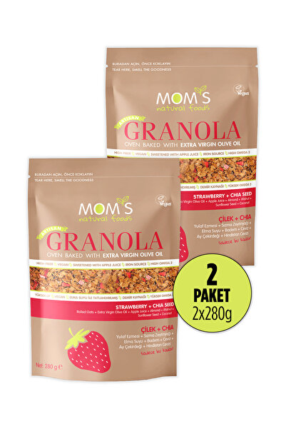 Mom's Natural Foods 2'li Çilek - Chia Granola 2x280 G