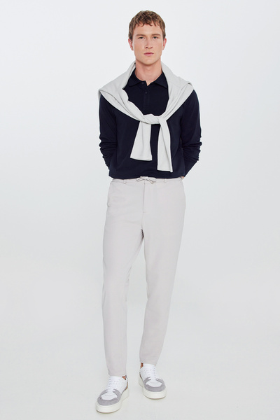 AC&Co / Altınyıldız Classics Erkek Taş Slim Fit Dar Kesim Beli Bağlamalı Yan ...