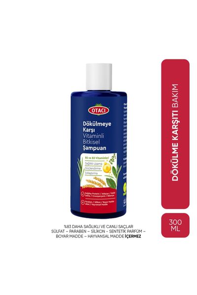 Otacı Dökülmeye Karşı Vitaminli Bitkisel Şampuan 300ml