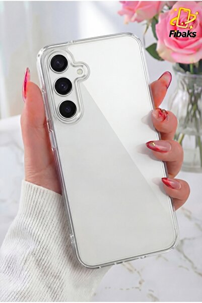 Fibaks Galaxy S24 FE Kılıf Şeffaf Kamera Korumalı Renksiz Esnek Silikon Kapak...