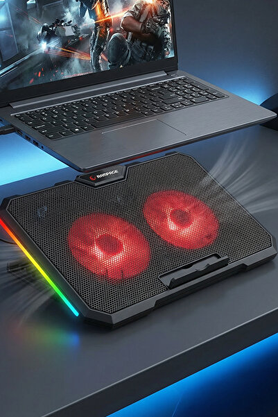 Rampage Ad-rc12 Gamezone Siyah 2 Fan 2 Usb Rgb Işıklı 15"-17" Notebook Soğutu...