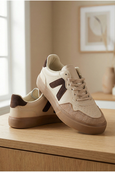 Capone Outfitters Lianna V Detailed Lace-Up Casual Sports Women's Sneaker Shoes