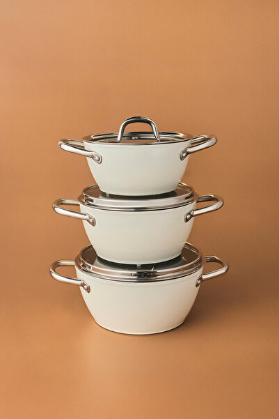 Karaca x Refika Swiss Crystal Metal Kulplu 6 Parça Midi 0 Yağ İle Yanmaz Yapı...