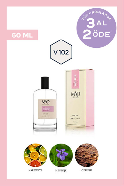 Mad Parfüm Mad V102 Selective 50 ml Kadın Parfüm | Çiçeksi & Fresh Notalar