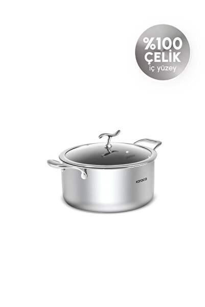 Karaca Plasma Steel 316+ 3Ply Yanmaz Yapışmaz Çelik Tencere 20 cm