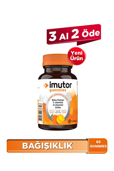 Imutor Gummies 60 Çiğnenebilir Form – Aile Boyu Kullanım - Beta Glukan, C, D ...