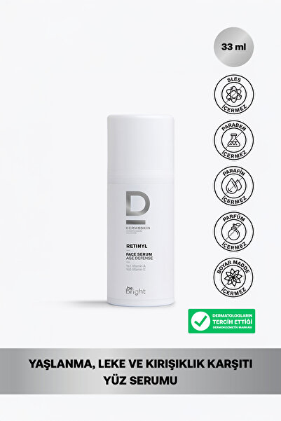Dermoskin Be Bright Yaşlanma Karşıtı  Retinil Yüz  Serumu 33 ml