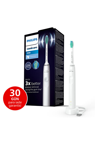 Philips Sonicare 3100 Şarjlı Diş Fırçası, 3 Kat Temizlik, 14 Gün Şarj, Basınç...