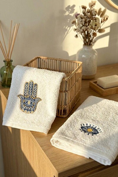 TRENDYOLMİLLA HOME Σετ 2 Κεντημένες Πετσέτες Χεριών 30x50 εκ. TPHSS26HVL00003